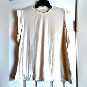 SHEIN Cream Muscle Tee for Women